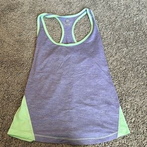 Old navy athletic tank, purple and green, size xs